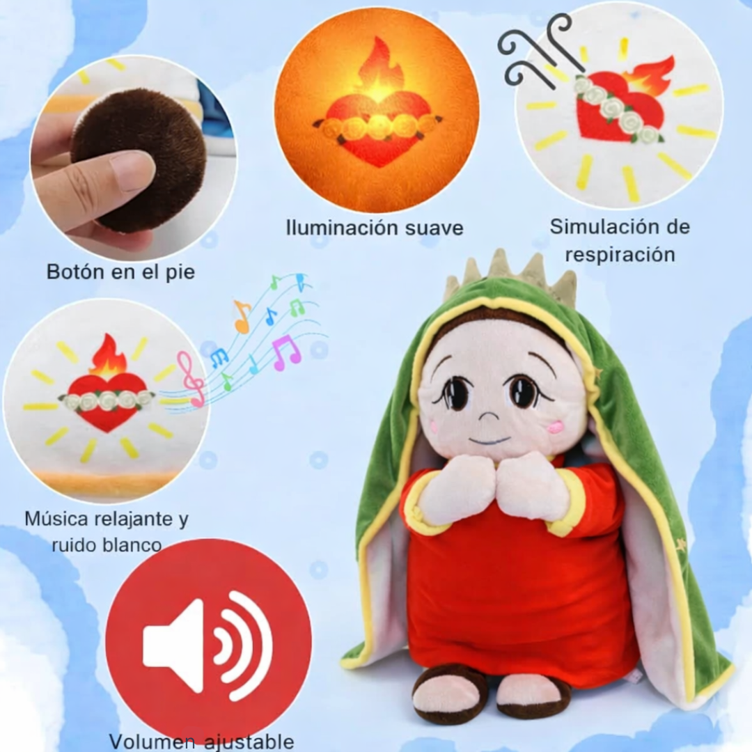 Peluche Virgen Guadalupe Respira y Luz
